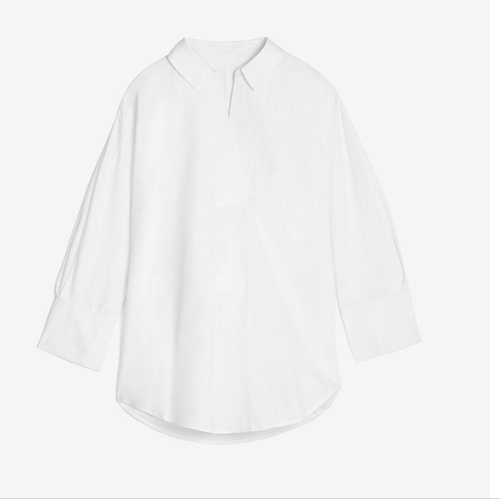 Express Linen Blend Tunic Popover